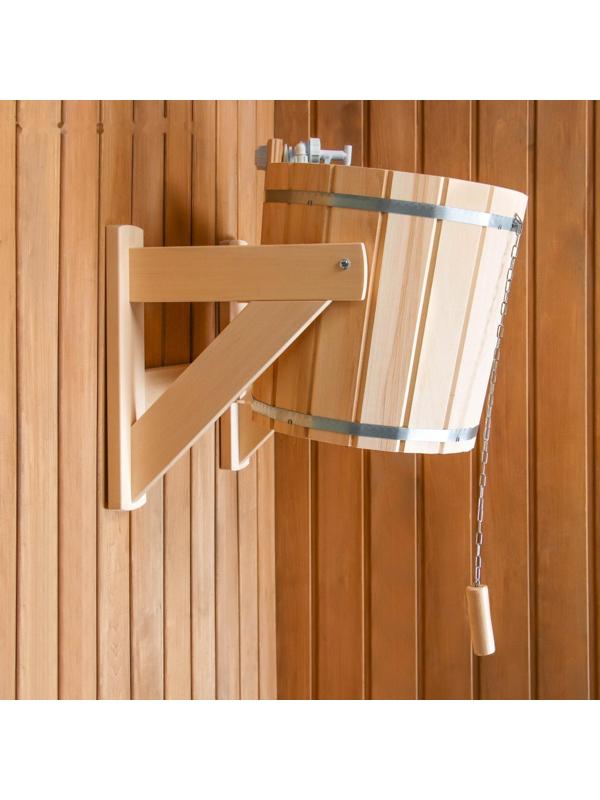 Обливное устройство из липы, 15л, нержавеющая вставка, 