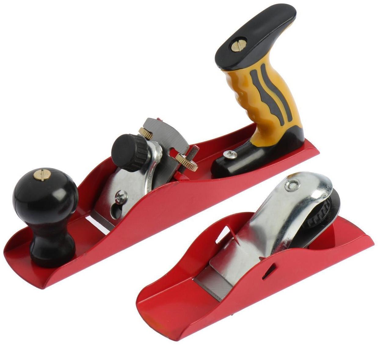 Набор рубанков металлических ТУНДРА, малогабаритный 160 мм и с одинарным ножом 235 мм