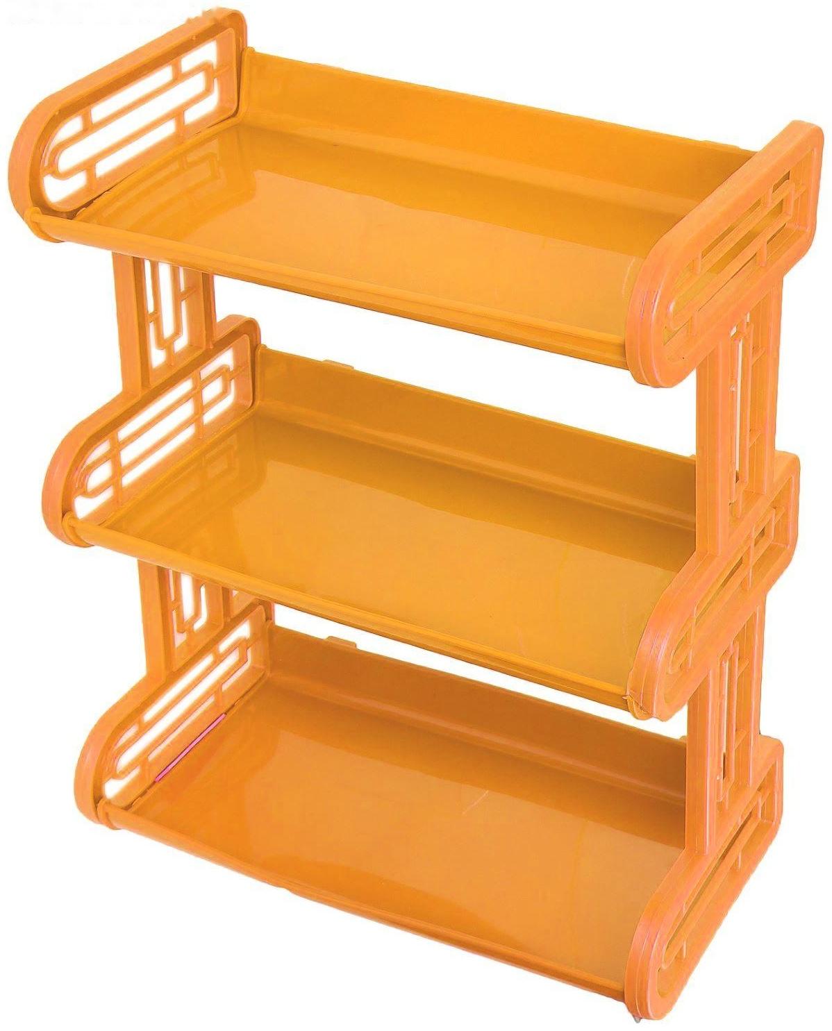 Полка навесная 3-х ярусная, 32×17,2×42 см, цвет МИКС