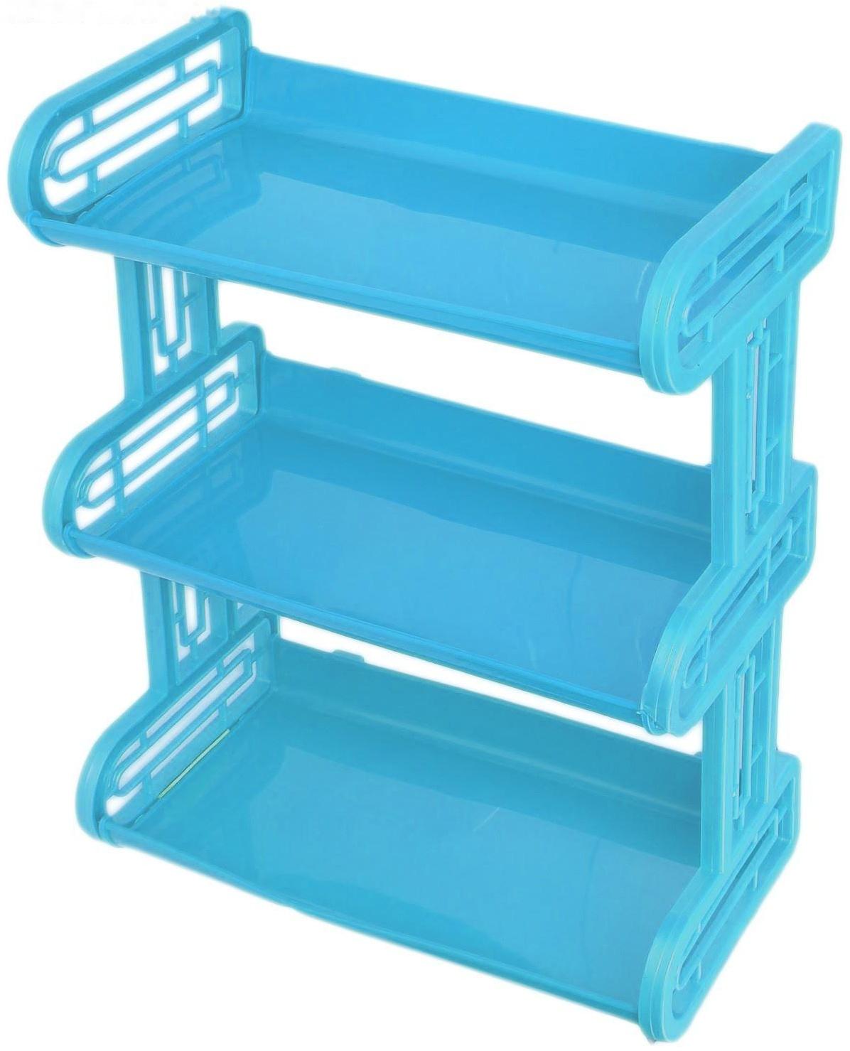 Полка навесная 3-х ярусная, 32×17,2×42 см, цвет МИКС