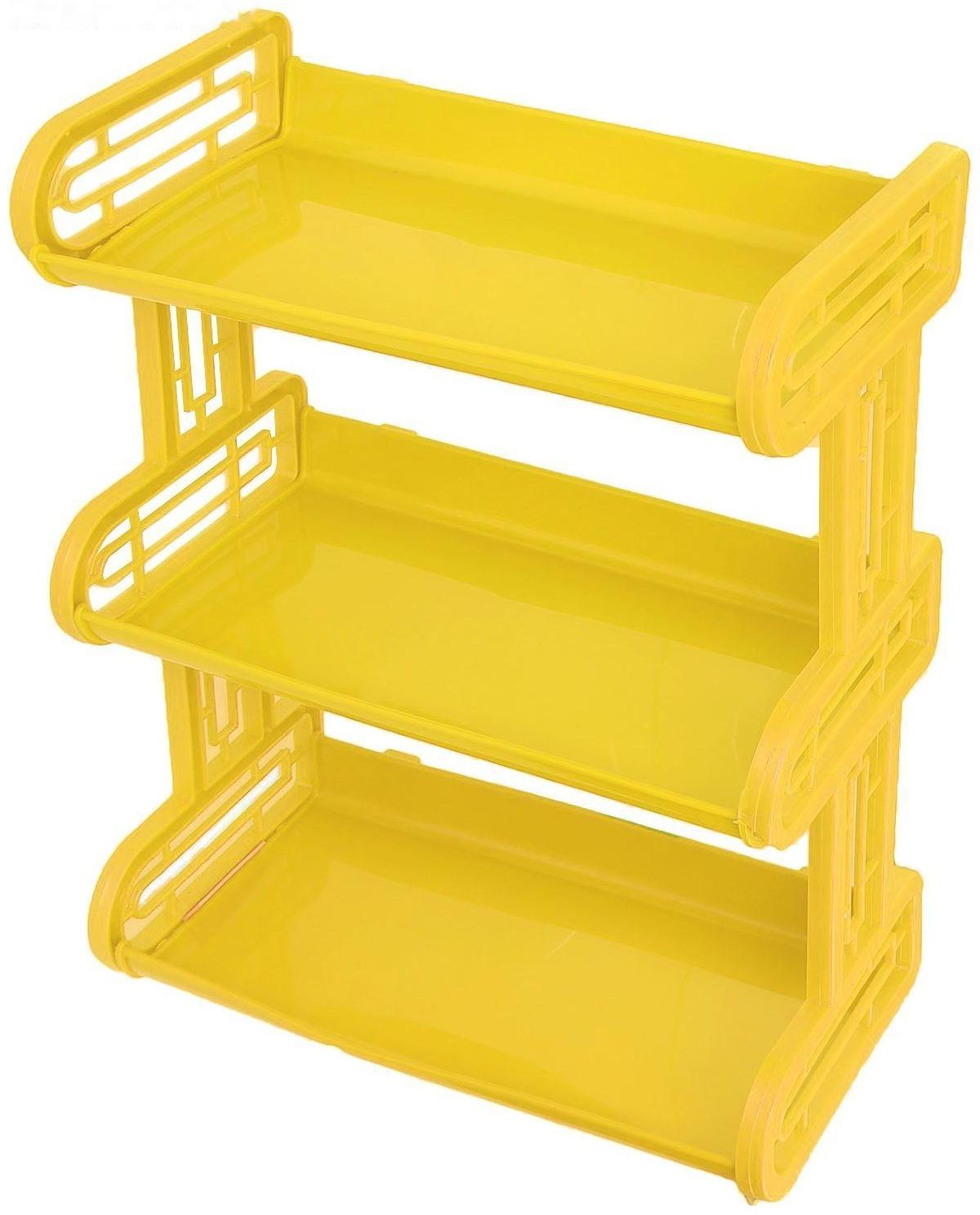 Полка навесная 3-х ярусная, 32×17,2×42 см, цвет МИКС