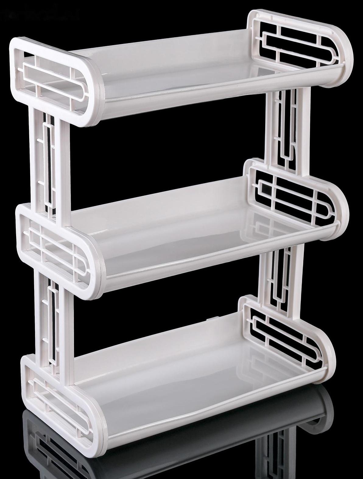 Полка навесная 3-х ярусная, 32×17,2×42 см, цвет МИКС