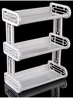 Полка навесная 3-х ярусная, 32×17,2×42 см, цвет МИКС