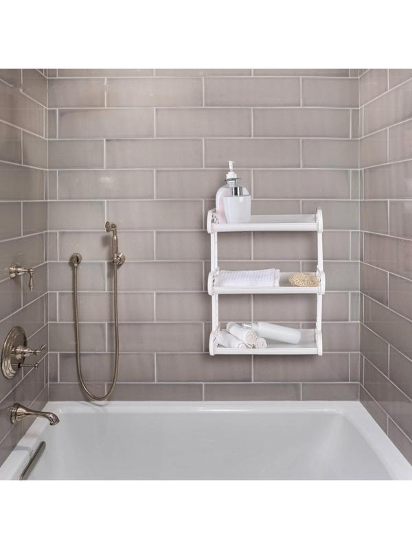 Полка навесная 3-х ярусная, 32×17,2×42 см, цвет МИКС