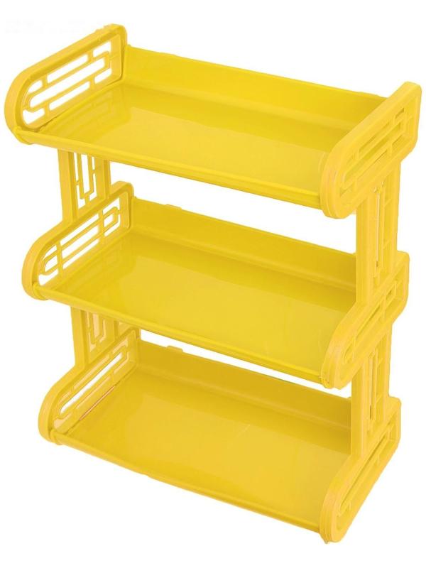 Полка навесная 3-х ярусная, 32×17,2×42 см, цвет МИКС