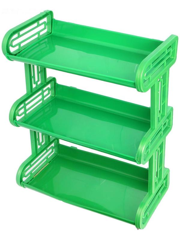 Полка навесная 3-х ярусная, 32×17,2×42 см, цвет МИКС