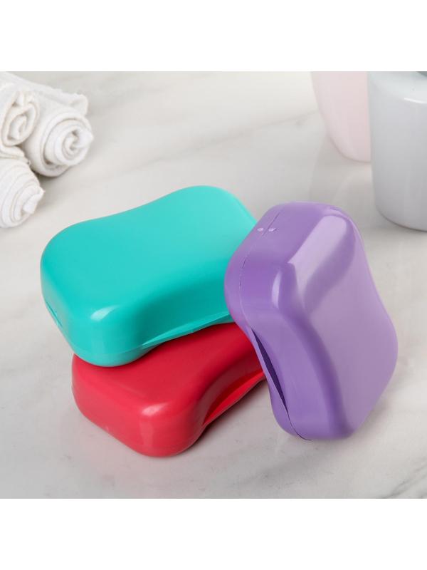 Мыльница дорожная, 11×7×4 см, цвет МИКС
