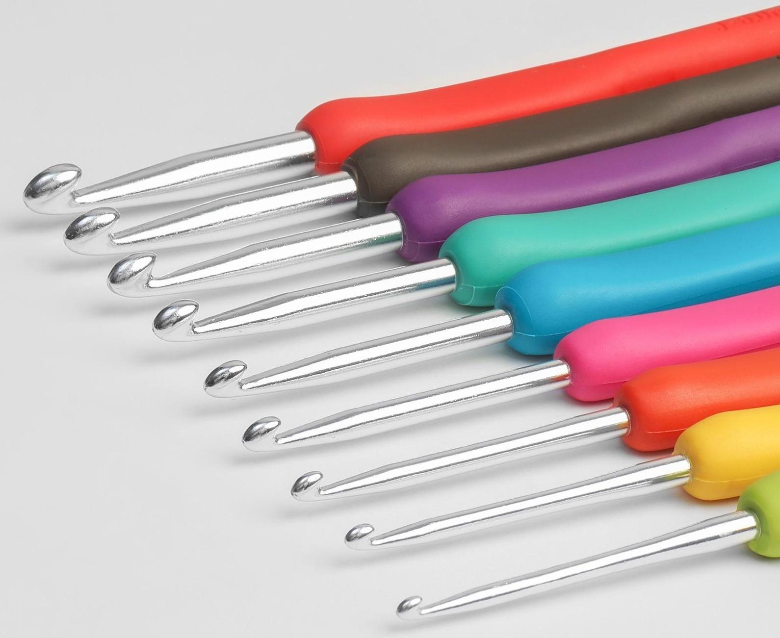 Набор крючков для вязания, d = 2-6 мм, 14 см, 9 шт, цвет разноцветный