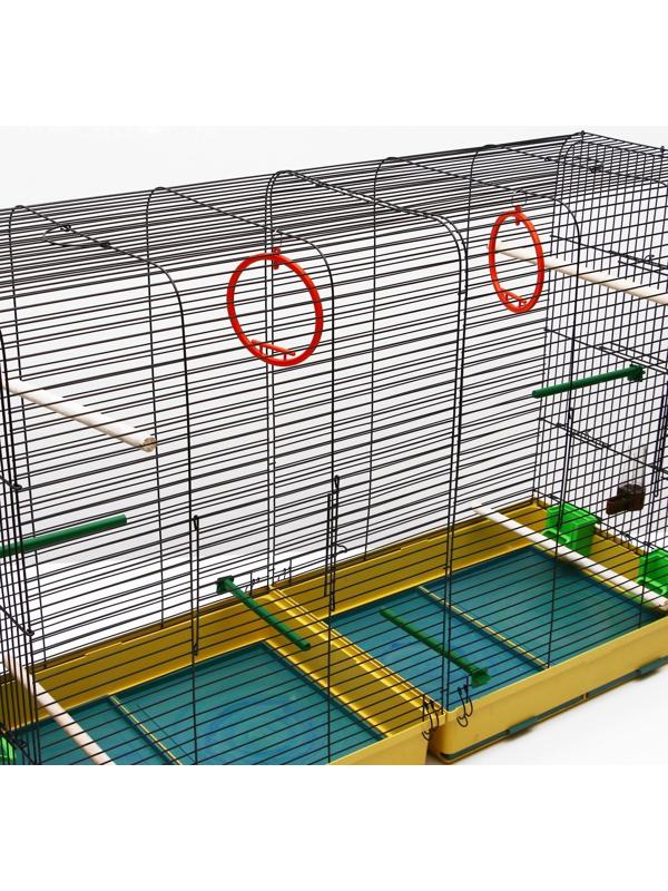 Клетка пролётная 4 яруса, 100 х 37 х 65 см, микс цветов