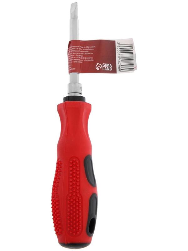 Отвертка комбинированная ЛОМ, 2 в 1, двухкомпонентная рукоятка, PH2/SL6 х 75 мм