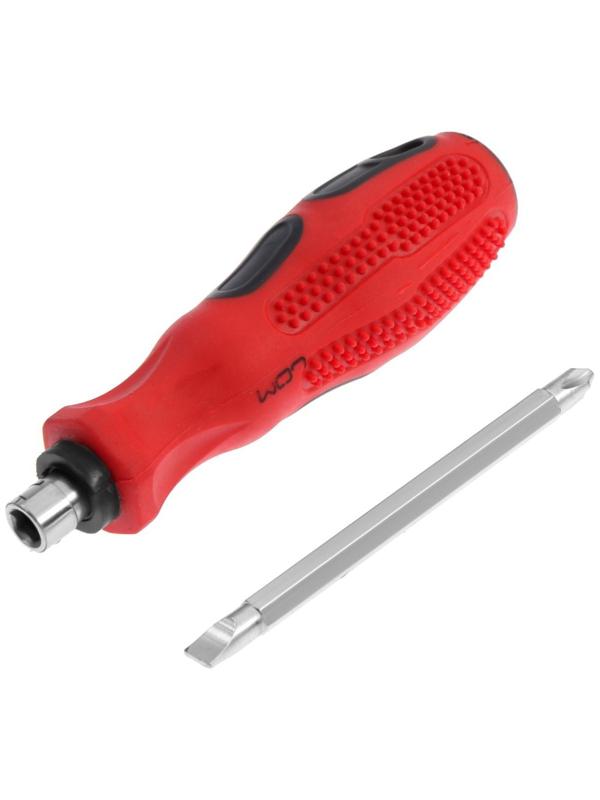 Отвертка комбинированная ЛОМ, 2 в 1, двухкомпонентная рукоятка, PH2/SL6 х 75 мм