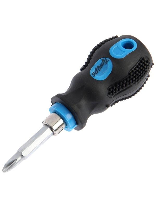 Отвертка комбинированная ТУНДРА, 2 в 1, сатин, двухкомпонентная рукоятка, PH2/SL6 х 38 мм