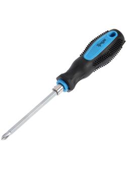 Отвертка комбинированная ТУНДРА, 2 в 1, сатин, 2К рукоятка, магнит, PH2/SL6 х 100 мм