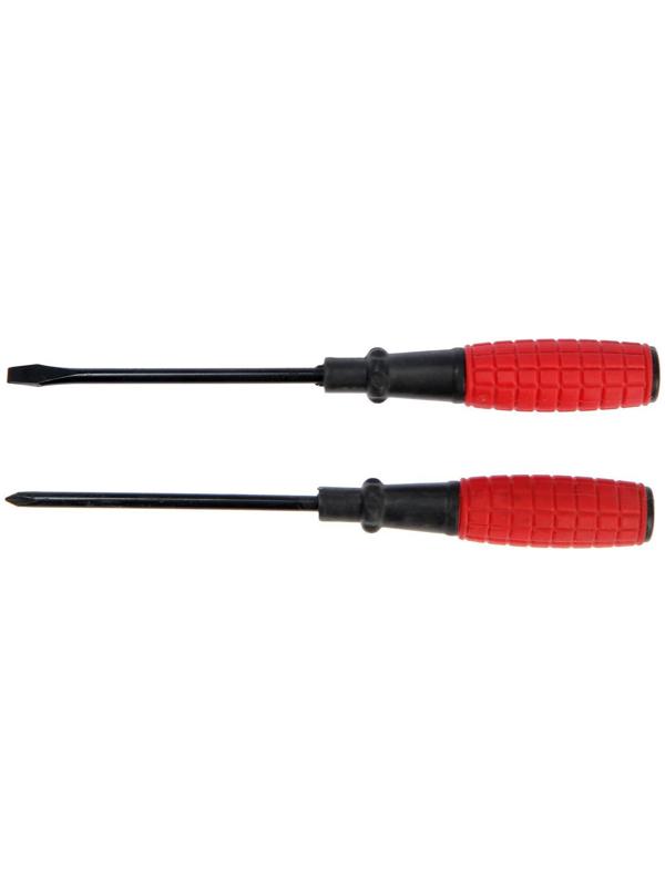 Набор отверток ЛОМ, обрезиненные рукоятки, PH1/SL5 х 100 мм, 2 шт.