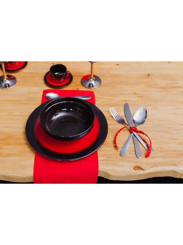 Лента фигурная «Сердца», 15 мм, 9 ± 0,5 м, цвет красный