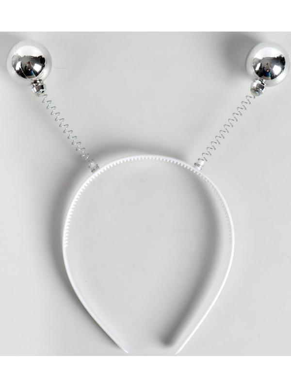 Карнавальный ободок «Шарики», цвет серебряный