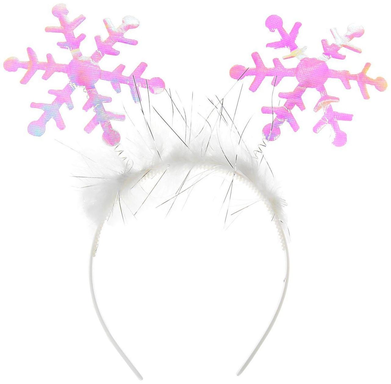 Карнавальный ободок «Снежинки», перелив МИКС