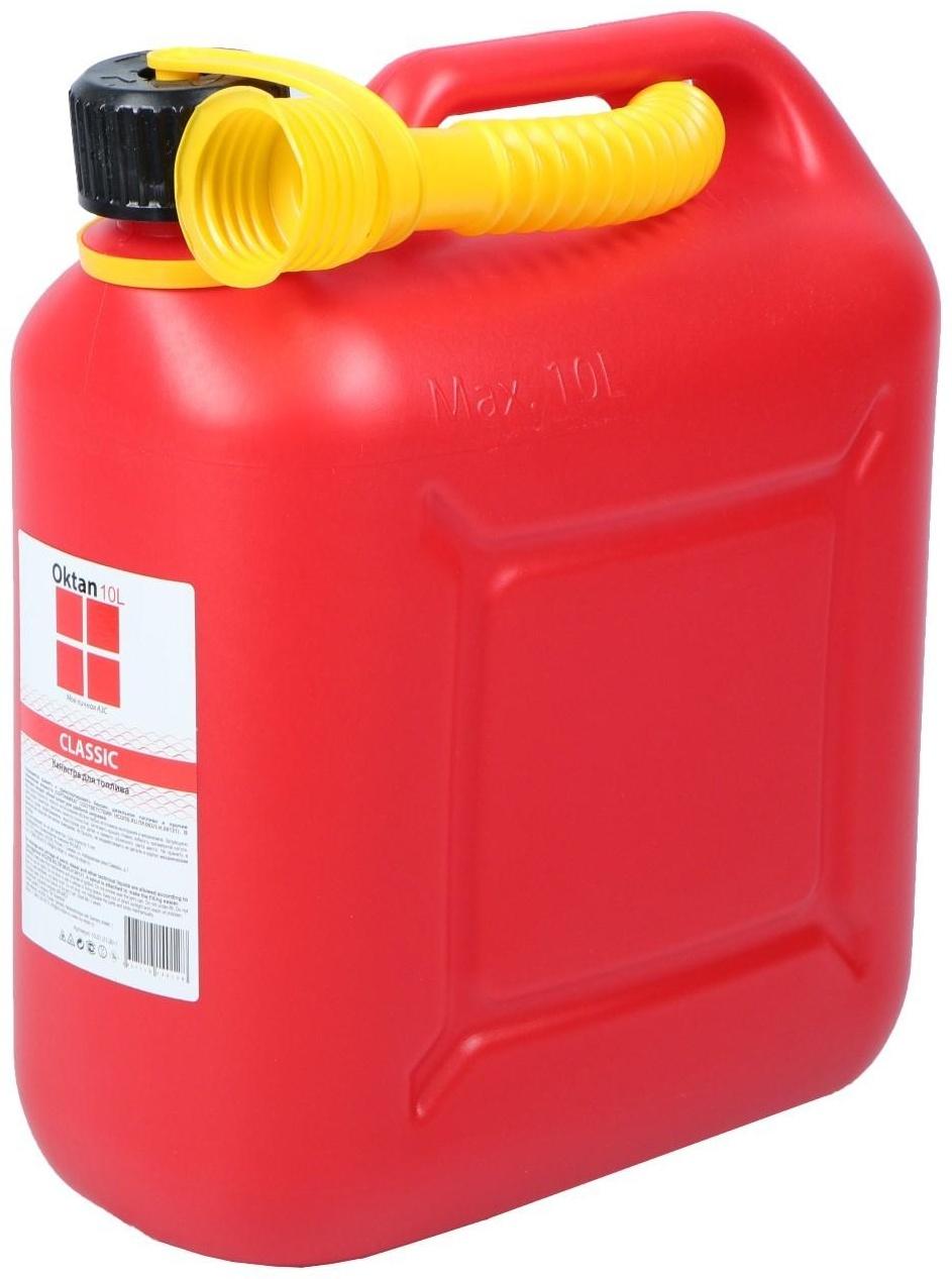 Канистра ГСМ Oktan CLASSIK, 10 л, пластиковая, красная