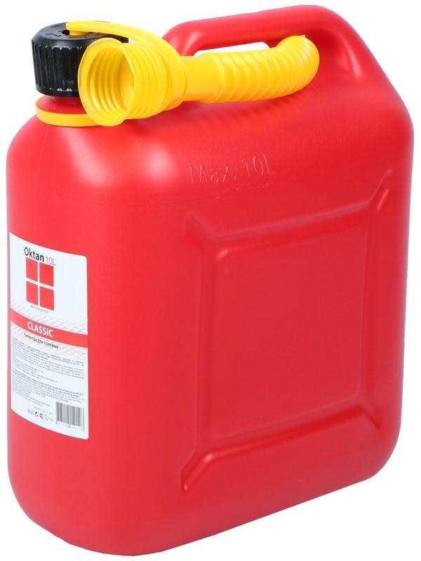 Канистра ГСМ Oktan CLASSIK, 10 л, пластиковая, красная