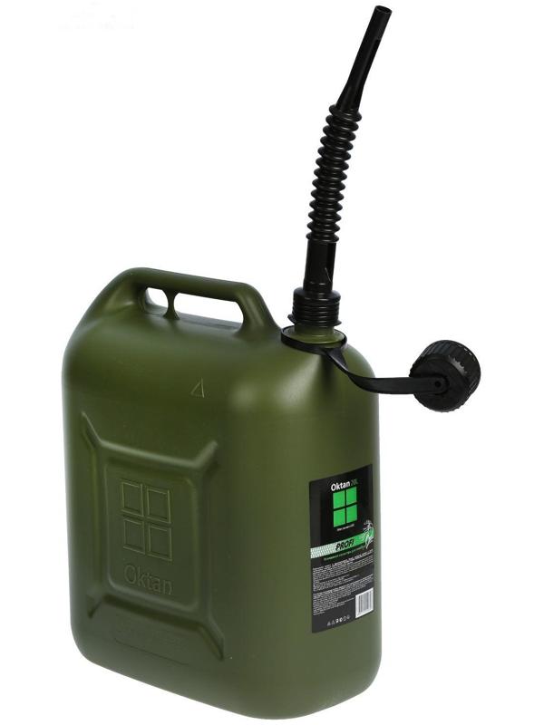 Канистра ГСМ Oktan PROFI, 20 л, пластиковая, усиленная, зеленая