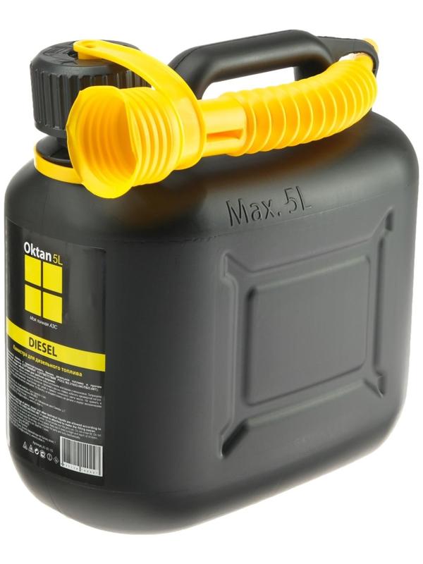Канистра ГСМ Oktan DIESEL, 5 л, пластиковая, черная