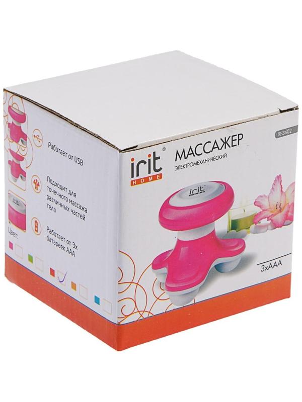 Массажёр для тела Irit IR-3602, электрический, от 3хААА (не в комплекте), USB, МИКС