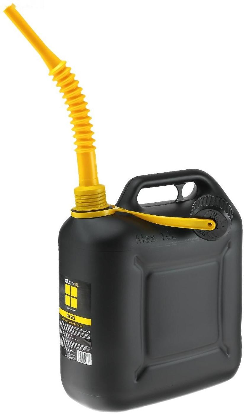 Канистра ГСМ Oktan DIESEL, 10 л, пластиковая, черная