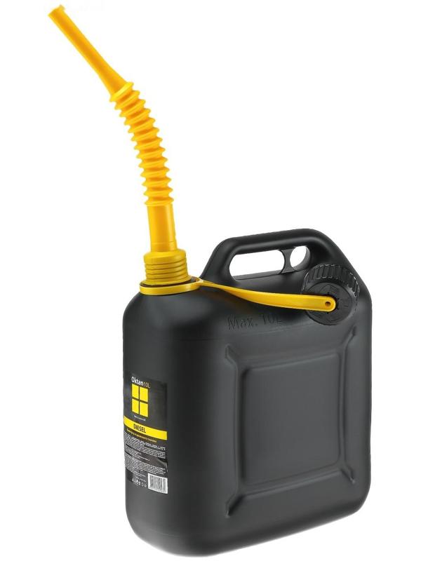 Канистра ГСМ Oktan DIESEL, 10 л, пластиковая, черная