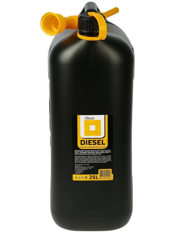 Канистра ГСМ Oktan DIESEL, 25 л, пластиковая, черная