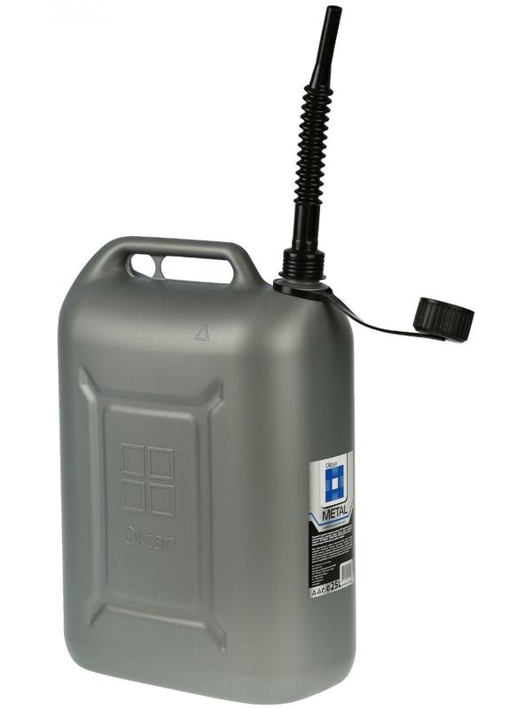 Канистра ГСМ Oktan METAL, 25 л, пластиковая, серая