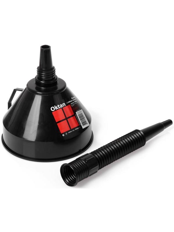 Воронка для ГСМ Oktant с фильтром и гибким носиком, диаметр 160 мм, высота 380 мм