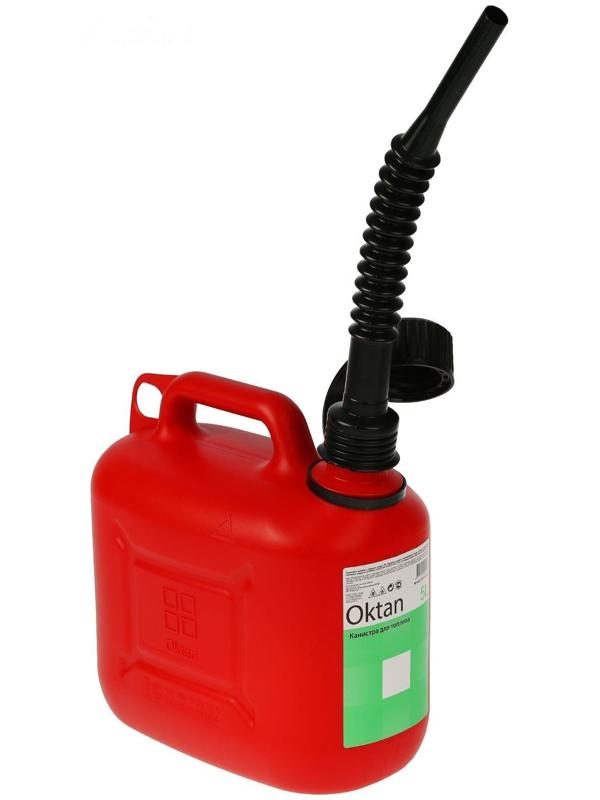 Канистра ГСМ Oktan CLASSIK, 5 л, пластиковая, красная
