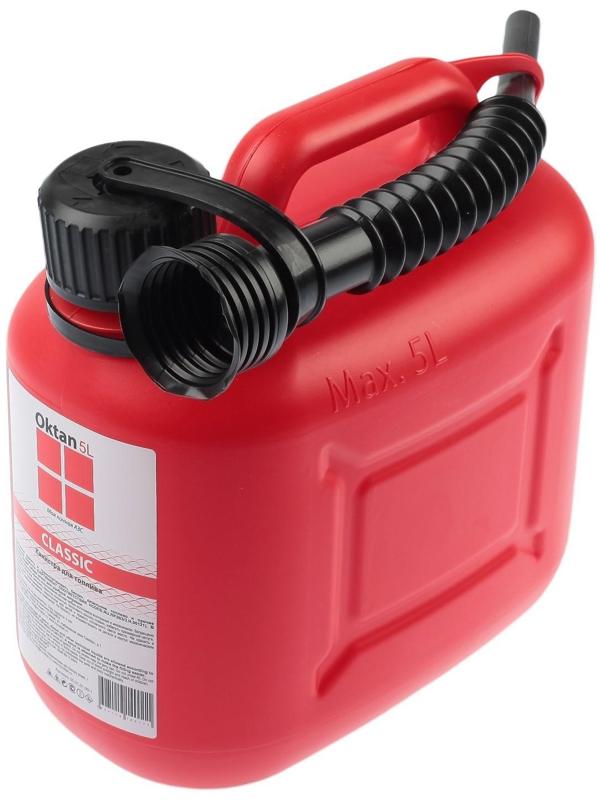 Канистра ГСМ Oktan CLASSIK, 5 л, пластиковая, красная