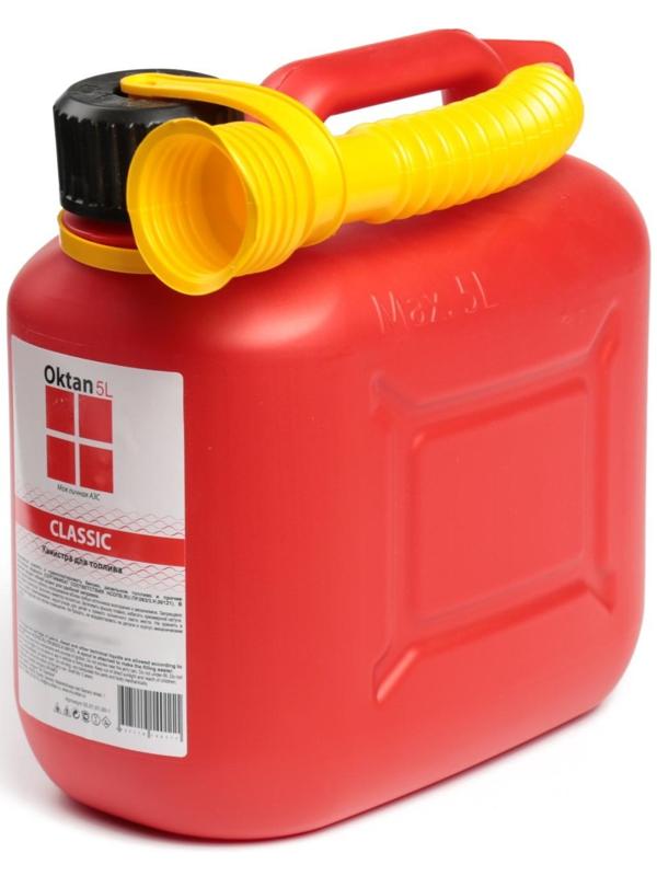 Канистра ГСМ Oktan CLASSIK, 5 л, пластиковая, красная