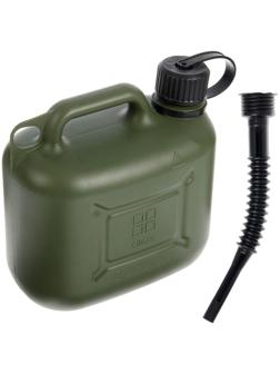 Канистра ГСМ Oktan PROFI, 5 л, пластиковая, усиленная, зеленая