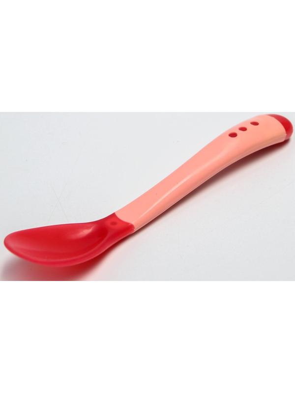 Набор для кормления, 3 предмета: миска 350 мл на присоске, крышка, термоложка, цвет красный