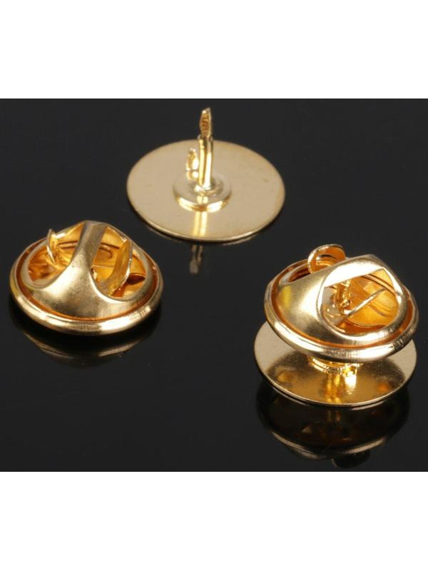 Основа для значка (набор 5шт), площадка 1,5 см, цвет золото