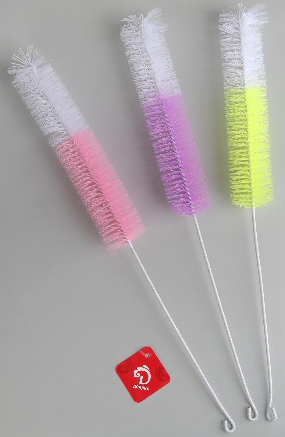 Ёршик для посуды Доляна, 47×5 см, цвет МИКС