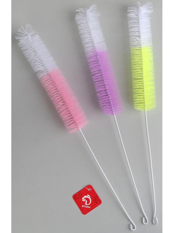 Ёршик для посуды Доляна, 47×5 см, цвет МИКС