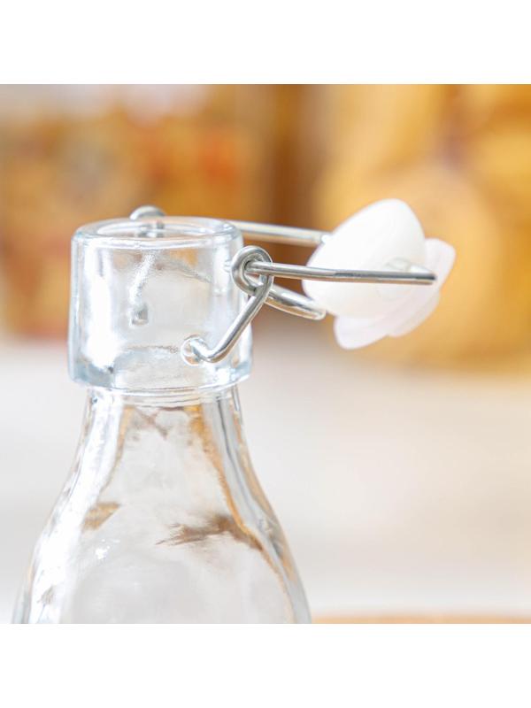 Бутыль стеклянная для соусов и масла с бугельным замком Доляна «Галерея», 100 мл, 5×11 см