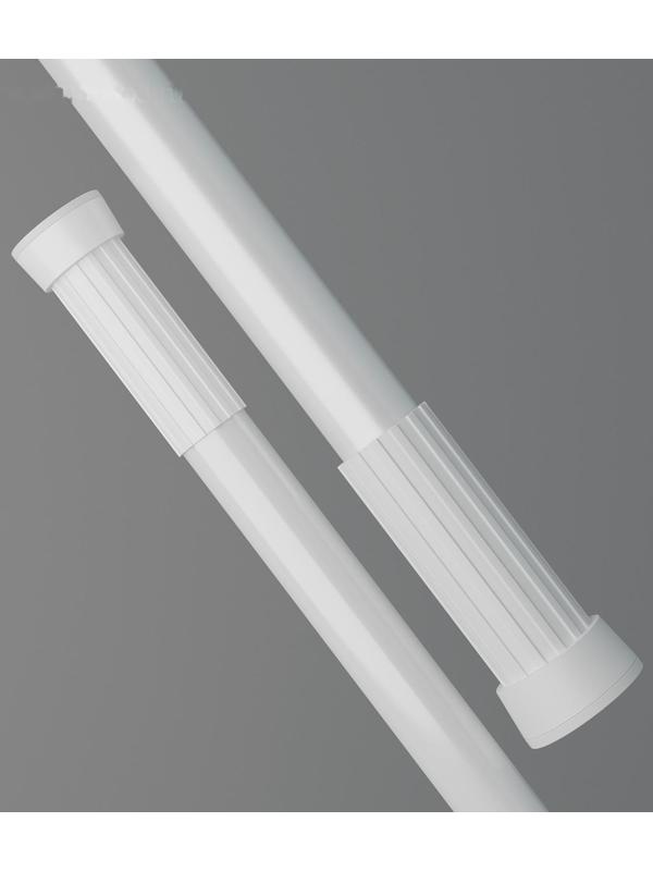 Карниз для ванной комнаты, телескопический, 70-120 см, цвет белый