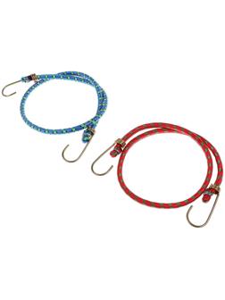 Резинка крепления TORSO 60 см, d 8 мм, металлические крючки, микс, набор 2 шт