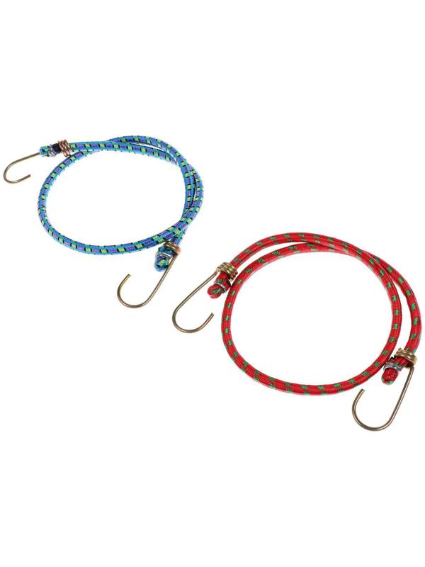 Резинка крепления TORSO 60 см, d 8 мм, металлические крючки, микс, набор 2 шт