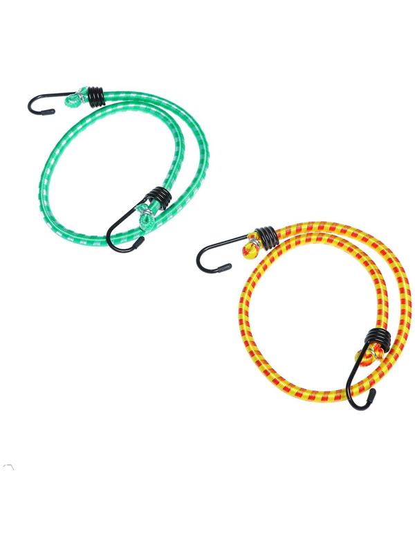 Резинка крепления TORSO 60 см, d 8 мм, металлические крючки, микс, набор 2 шт