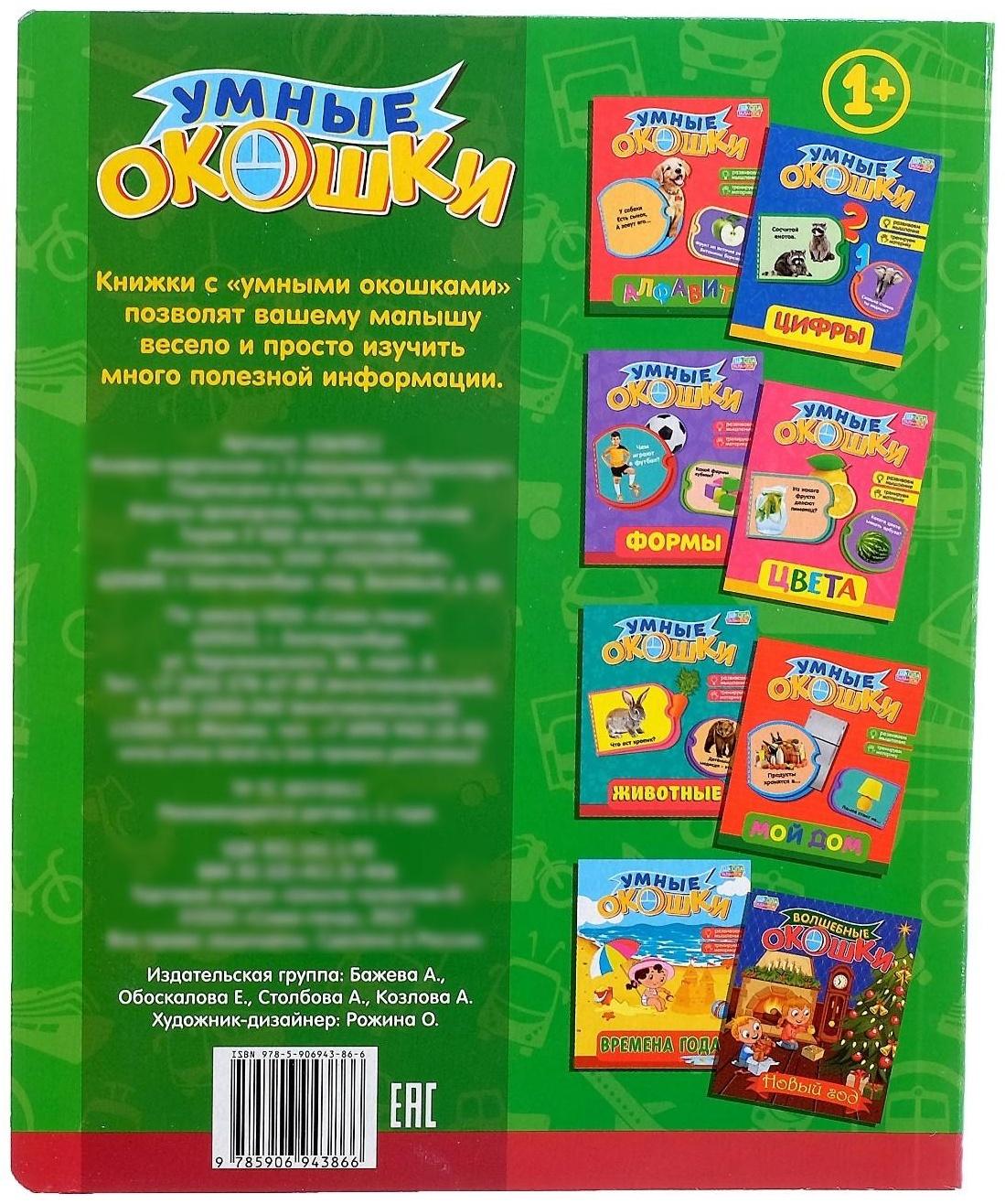 Книжка картонная с окошками «Транспорт», 10 стр.