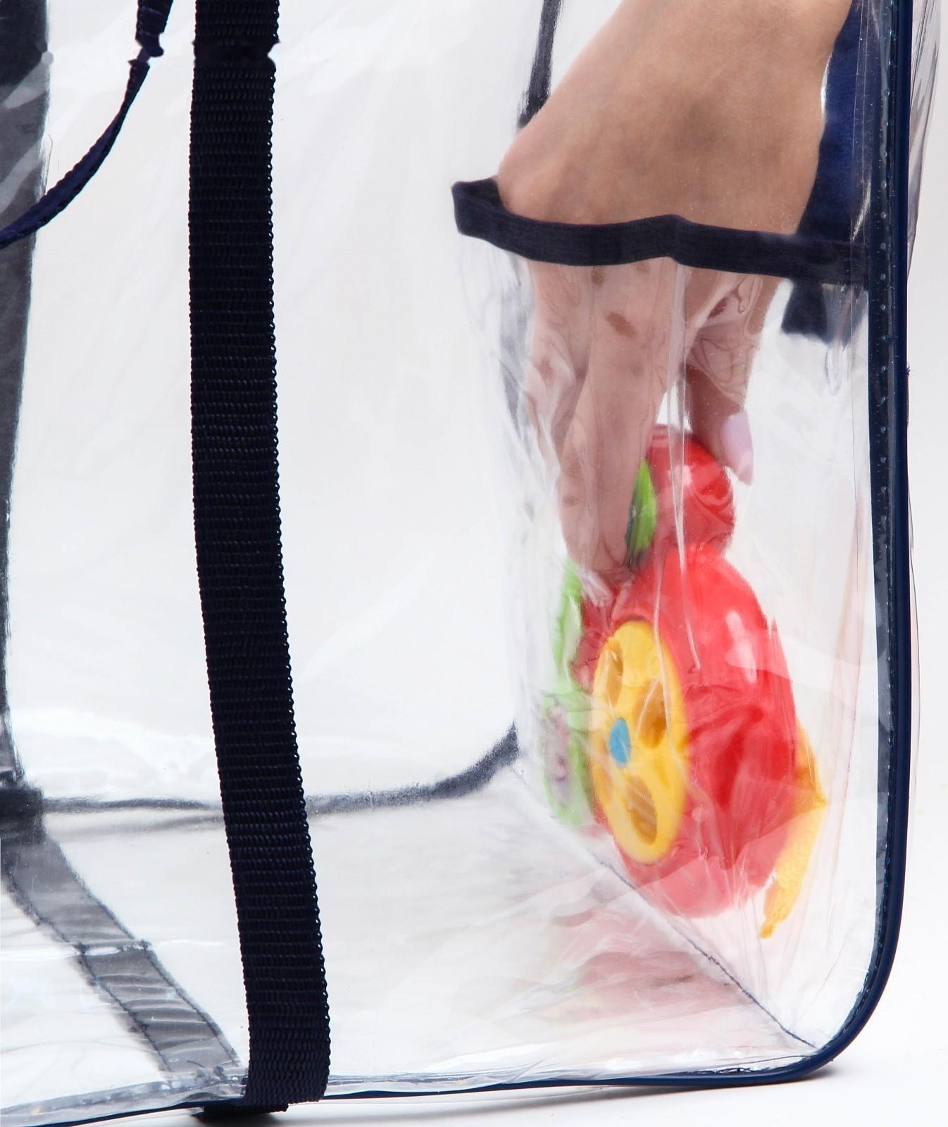 Сумка в роддом с карманом, цвет василёк