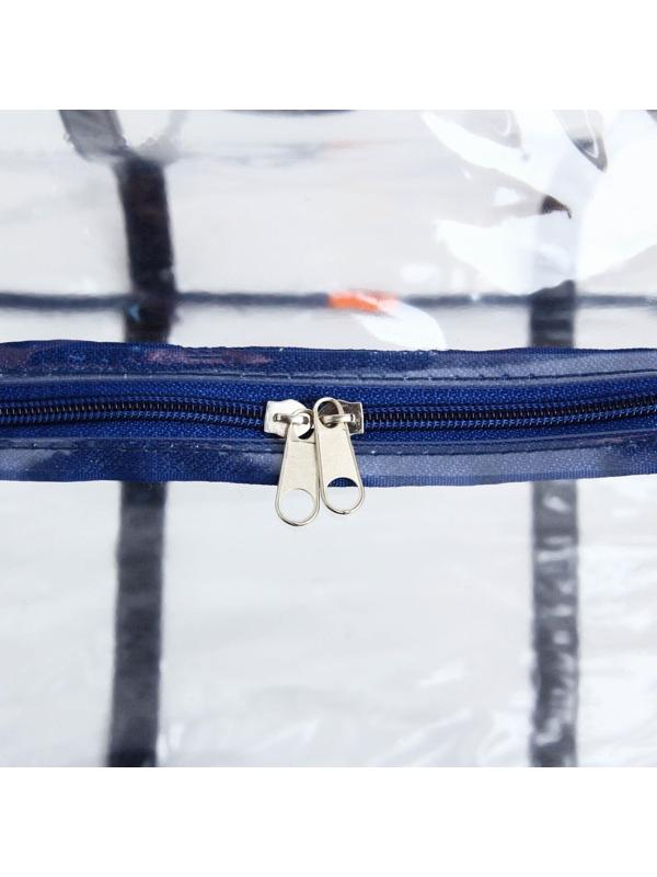 Сумка в роддом с карманом, цвет василёк