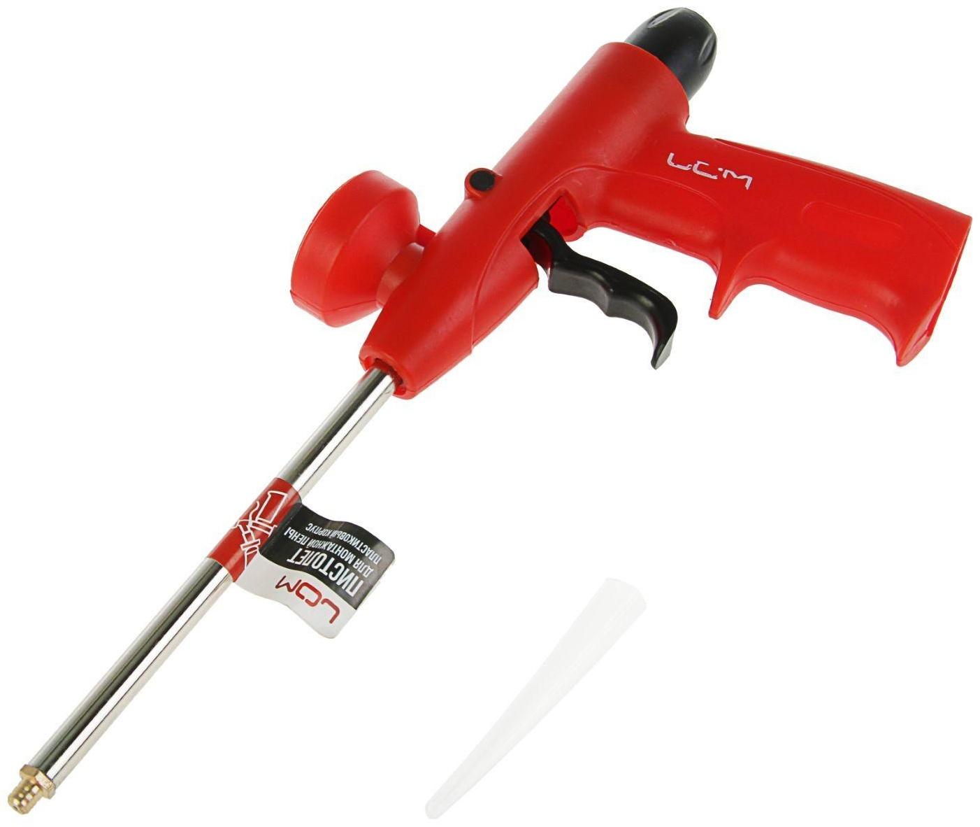 Пистолет для монтажной пены, ЛОМ, пластиковый корпус