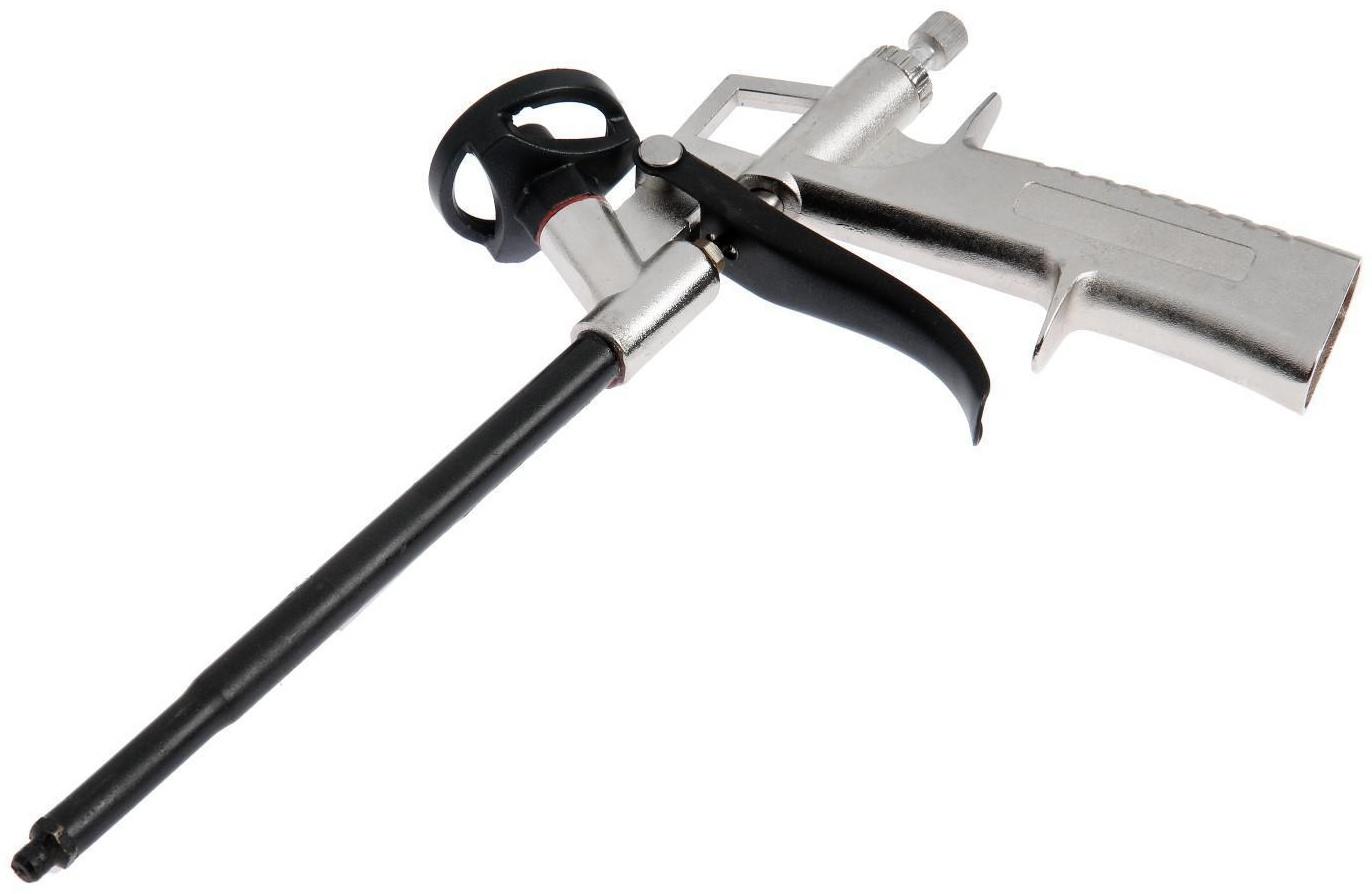 Пистолет для монтажной пены ТУНДРА цельнометаллический корпус