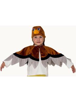 Карнавальный костюм «Воробей», шапка, накидка, 5-7 лет, рост 122-134 см